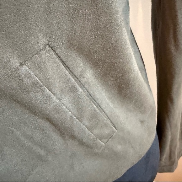 NWOT Bob Timberlake Olive Green Faux Suede Drape Jacket - Picture 6 of 10